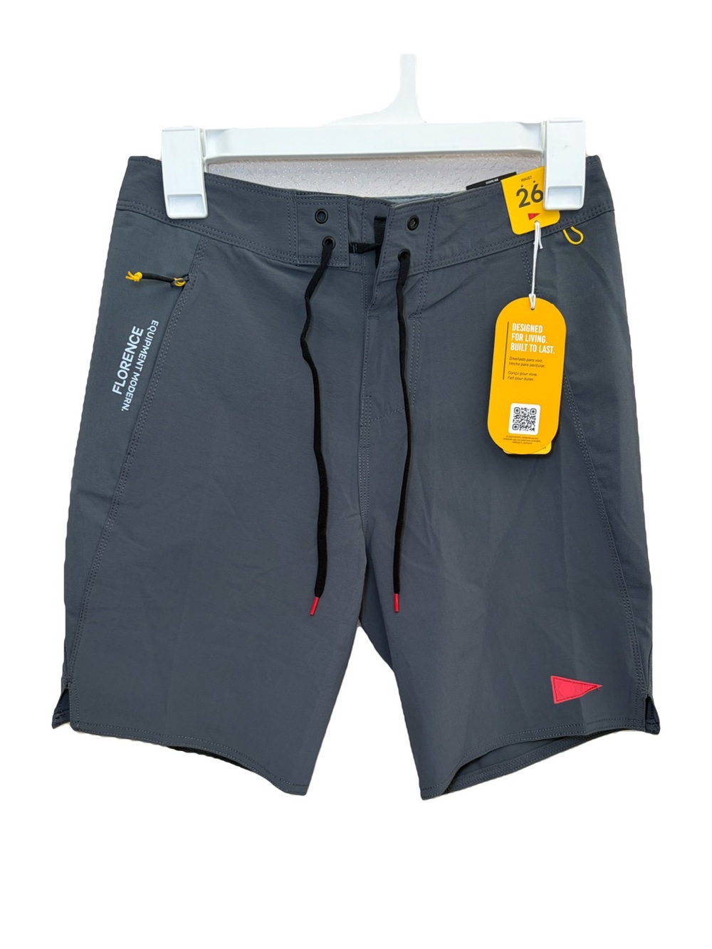 FLORENCE MARINE X F1 BURGEE CORDURA BOARDSHORT Men's Charcoal Swim Board Shorts